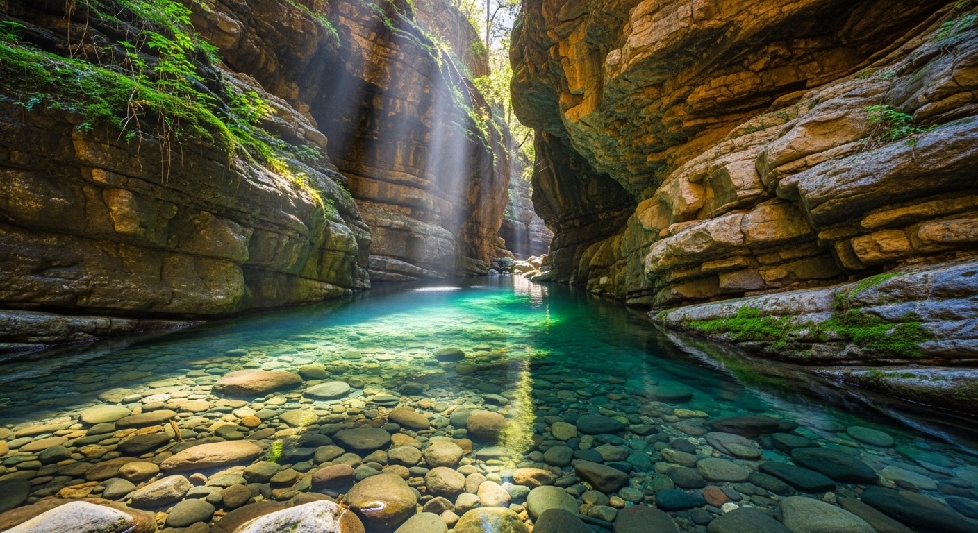 Туристы на тропе каньона