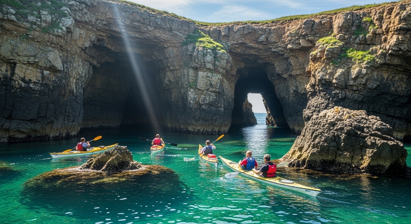 Каякинг у гротов